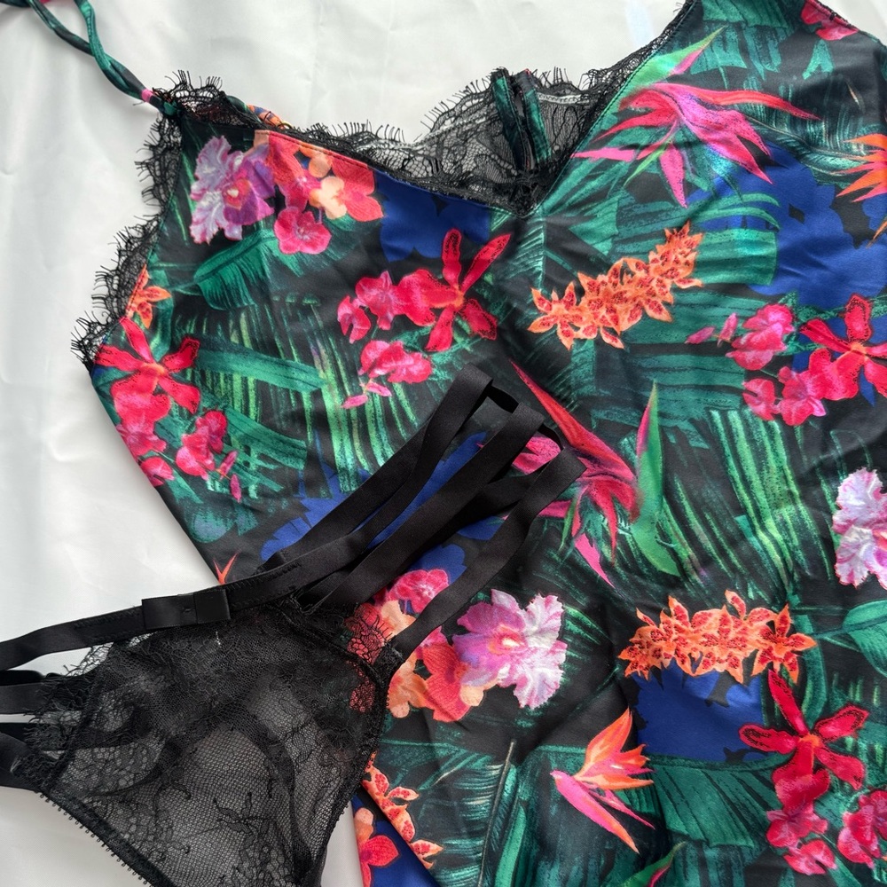 Victoria's Secret Black Lace Chemise